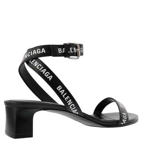 Balenciaga Women's Ankle Wrap Mid Heel Sandals Size 38 IT, 8 US - Picture 4 of 8